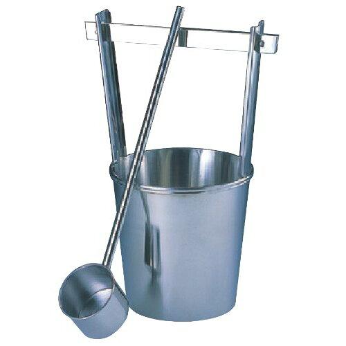 ナカムラ商事 ステンレス手桶セット(大) ひ杓付 (1726867)