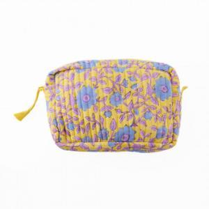 Other - 志成販売 ブロックプリントのキルティングポーチ ベインフラワー イエロー 304936YL (2191089)