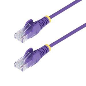 STARTECH.COM カテゴリ6(CAT6)LANケーブル/スリム/50cm/パープル/PoE/より線(N6PAT50CMPLS)