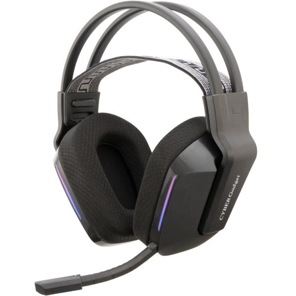 サイバーガジェット PS5/SWITCH/PC用ワイヤレスゲーミングヘッドセット ブラック【CY-P5GMWHS-BK】 ecjoy-91957013 ECJOY!楽天市場店 パッケージ画像