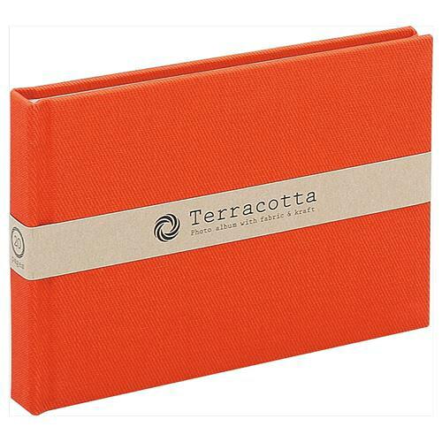 ナカバヤシ TERL1B110R ブック式 布クロスフリーアルバム「テラコッタ」(L判1段/レッド) TER-L1B-110-R