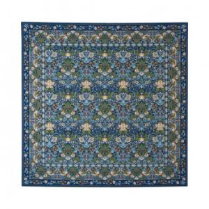 川島織物セルコン Morris Design Studio イチゴドロボウ ラグ 約200×200cm KF1709 B ブルー (2241053)