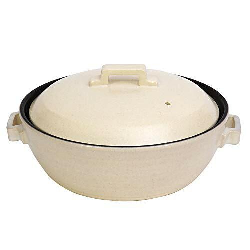 マルヨシ陶器 M1075 セラミック加工IH鍋 スタイルホワイト 8号 萬古焼 (2244213)