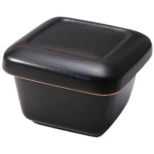 マルヨシ陶器 M4819 黒マット角耐熱おひつ(2合用) (2244307)