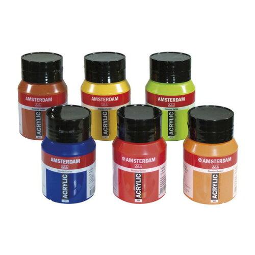 サクラクレパス ターレンス アムステルダムアクリリックカラー500ml 6色セットB AAC5006SETB 440061 (8096bg)