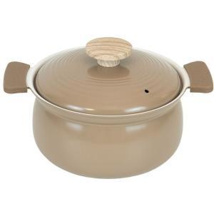 和平フレイズ 軽いセラミック IH対応深型卓上鍋18cm(ブラウン) (1027019)【入数:12】