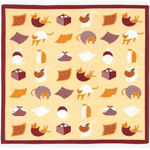 Japanese Wrapping Cloths - 宮本 おかみさん 小風呂敷 50cm 風呂敷猫 30044 (1767409)