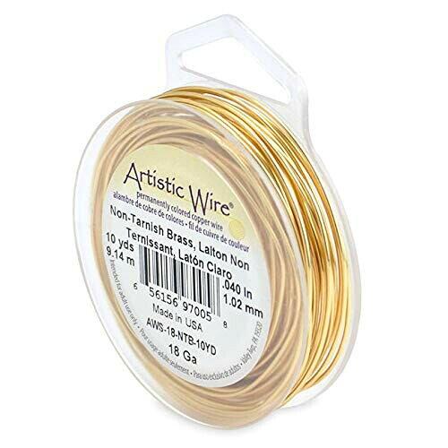 Wire and Cable Specialties AW ワイヤー(オールドスプールス) ノンターニッシュブラス18(1.0Φ) 18(1.0mm)約9.1m (1829581)
