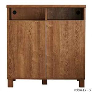 タカシン家具工業 日本製組立家具 リビングボード 収納キャビネット CO-NC-8075CT ライト ...