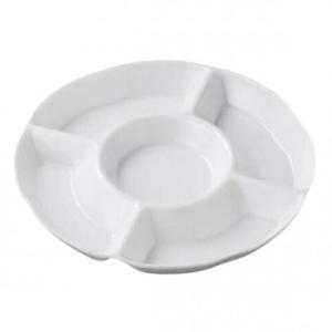 Rakuten - 福井クラフト(Fukui Craft) メラミン φ250丸5ツ切プレート ホワイト 83361440 (2043147)