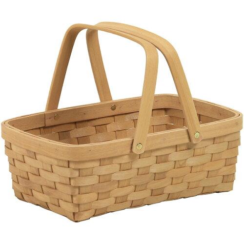 篮子 - SG Wonder zone エスジーワンダーゾーン ウッディ角長手付バスケット ブラウン 706-001B (1909265)