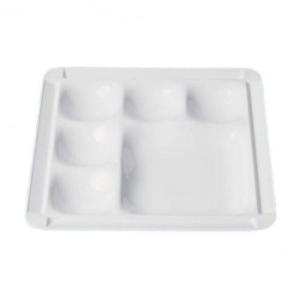 Rakuten - 福井クラフト(Fukui Craft) 福井クラフト 耐熱30cm角渕付1/5プレート白クリヤー(裏白)汚染防止 51031185 (1876243)