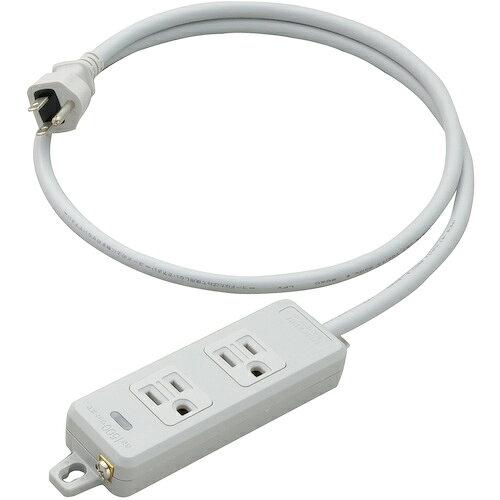 Rakuten - 明工社 明工 横形OA用接地タップ2コ口 ランプ、マグネット付 VCTF1m接地プラグ付 (MR7702TJ1 7055)