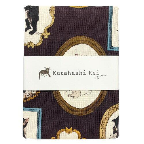 ツクリエ Kurahashi Rei オックス 50cmカットクロス 猫の肖像/ブラック KRF-05A (2246676)