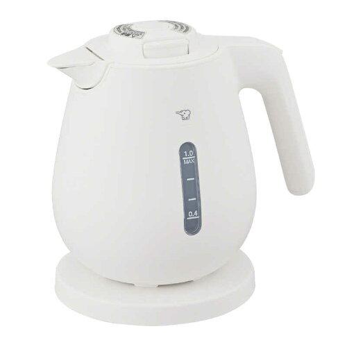 &nbsp;メーカー&nbsp;ZOJIRUSHI 象印&nbsp;商品カテゴリ&nbsp;電気ケトル・ジャーポット＞電気ケトル&nbsp;発送目安&nbsp;2日〜3日以内に発送予定（土日祝除）&nbsp;お支払方法&nbsp;銀行振込・クレジットカード&nbsp;送料&nbsp;送料無料&nbsp;特記事項&nbsp;&nbsp;その他&nbsp;※※※※※※※※※※※※※※※※※ 仕様 ※※※※※※※※※※※※※※※※※タイプ 電気ケトル容量 1 L沸騰時間 カップ1杯(140ml)：約60秒満水：約5分(室温・水温23℃、定格消費電力で沸かした場合)注ぎ口形状 三角口電源コード 1.3 m湯沸し時消費電力 1300 W消費電力 1300W目盛付き窓 ○蒸気セーブ ○転倒湯漏れ防止 ○空焚き防止 ○二重構造 ○コードレス出湯 ○蓋の取り外し ○サイズ 220x195x165(本体のみ)220x215x165(電源プレート含む) mm重さ 0.8 kgカラー ホワイト