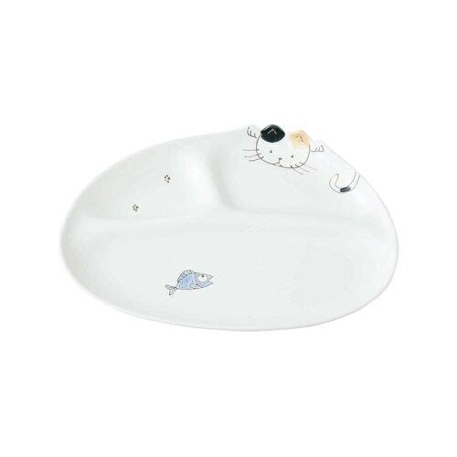 西海陶器(Saikaitoki) 60236 波佐見焼 with Family with Kids ねこ 仕切ミニプレート (1154628)