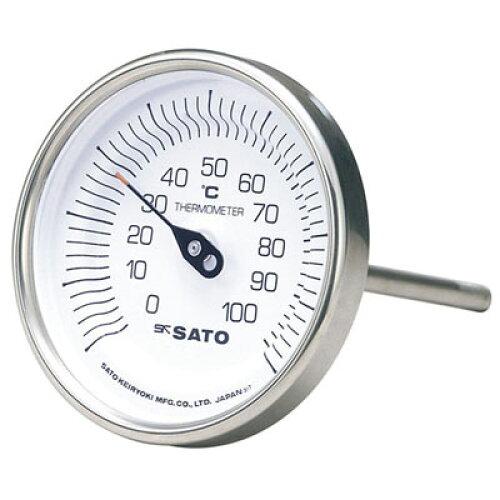 佐藤計量器製作所 バイメタル式温度計 0〜150℃　200L BM-T-90S 1個