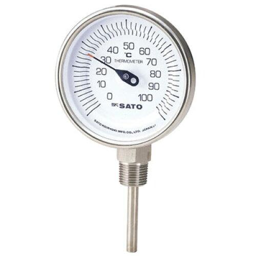 佐藤計量器製作所 バイメタル式温度計　-30〜50℃　60L BM-S-90S 1個