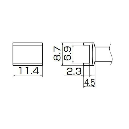 白光 こて先 トンネル 6.9MMX11.4MM　T12-1006