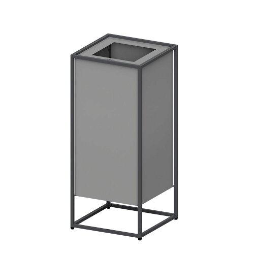 Dustbins - ミヅシマ工業 囲 KAKOMIシリーズ 屑入 グレー 投入口:200mm角穴 A 可燃ゴミ 3590111 (2271519)