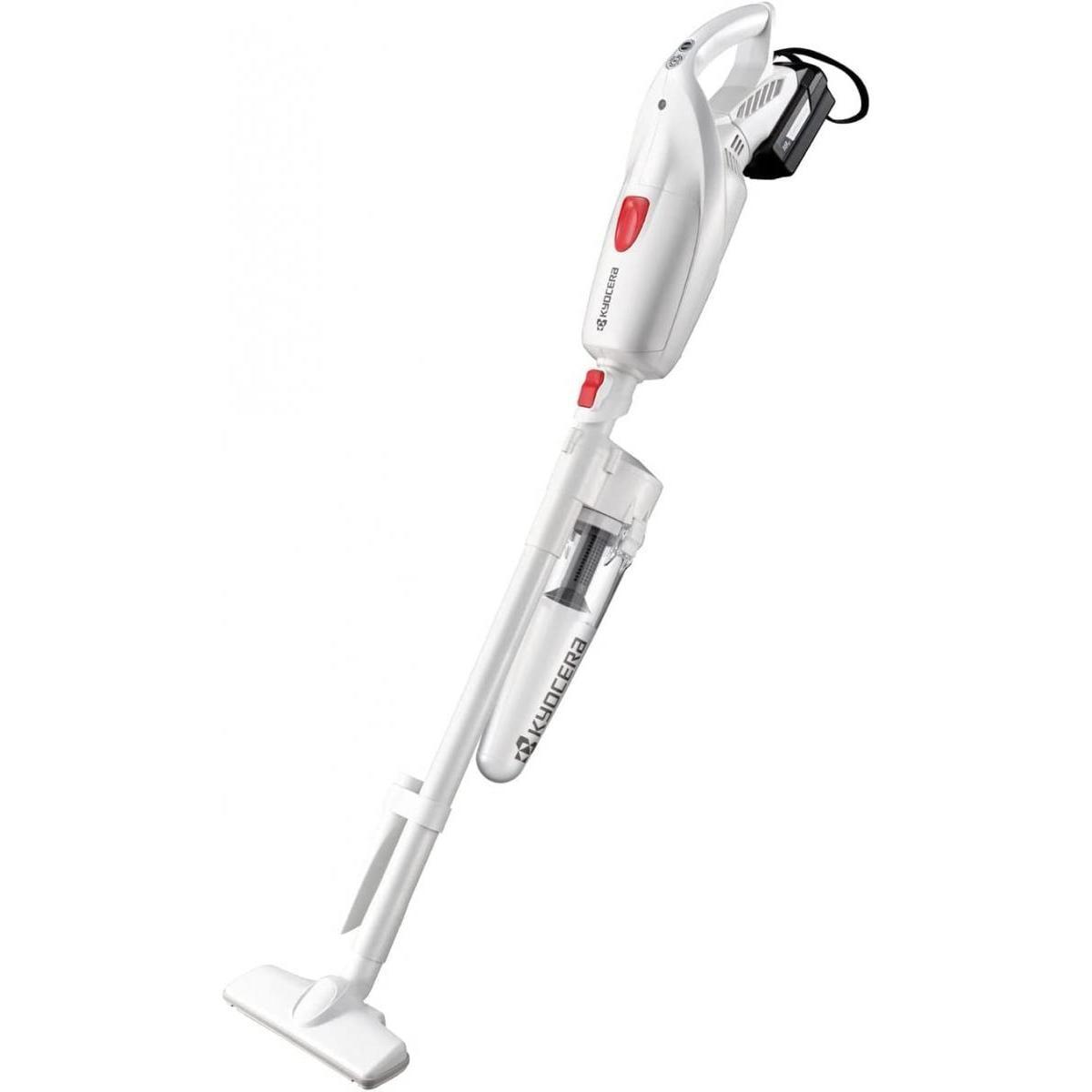 &nbsp;メーカー&nbsp;KYOCERA 京セラ&nbsp;商品カテゴリ&nbsp;掃除機＞スティッククリーナー&nbsp;発送目安&nbsp;1〜2週間以内に発送予定&nbsp;お支払方法&nbsp;銀行振込・クレジットカード&nbsp;送料&nbsp;送料無料&nbsp;特記事項&nbsp;&nbsp;その他&nbsp;●18Vクラス最高の吸込仕事率(100W)。●サイクロン式ユニットで微細な粉塵に対応しています。