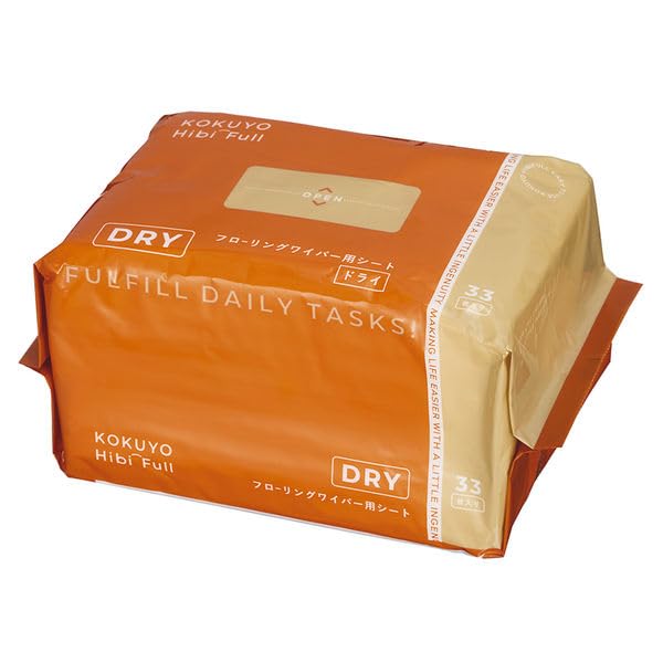 KOKUYO コクヨ ヒビフル フローリングワイパー用シート ドライ 1パック(33枚入) KHF-CFS101