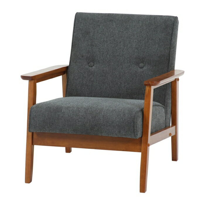 Bench Seat - 不二貿易 厚手ファブリックソファ ミート 1P GY 色:グレー 品番:71732