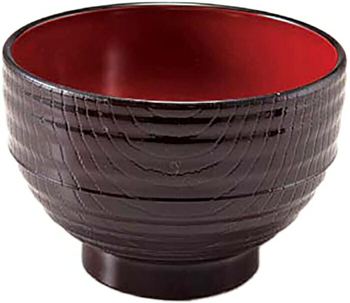 福井クラフト(Fukui Craft) 福井クラフト 耐熱10.0スタック木目汁椀 新溜内朱 30000660 (1874450)