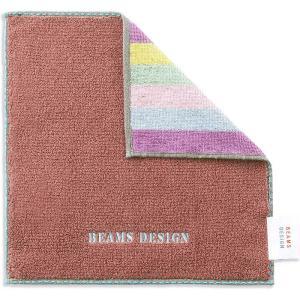 タオル美術館(Towel Museum) BEAMS DESIGN リバースストライプ タオルハンカチ ピンク 0 51-1360070P