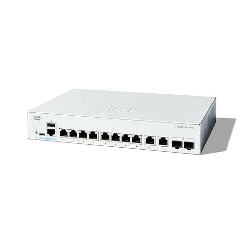 CISCO シスコ 【ラックマウントキット別途購入必要】Catalyst 1300 8-port GE、Ext PS、2x1G Combo(C1300-8T-E-2G)