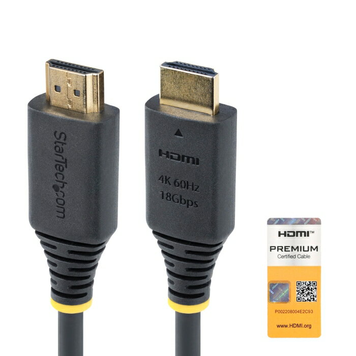 STARTECH.COM HDMI 2.0ケーブル/2m/4K60Hz 1440p 144Hz/オス・オス/ブラック(HDMI2...