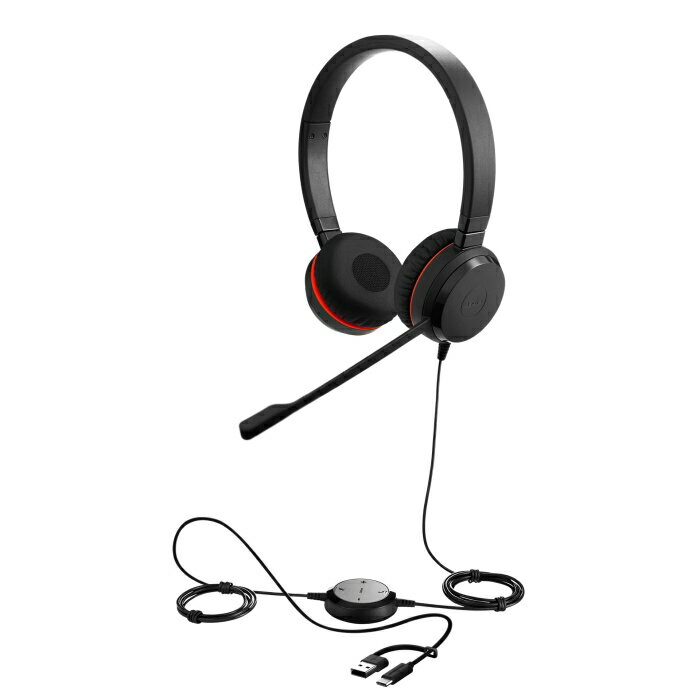 GNオーディオ Jabra USBヘッドセット USB-C/A 両耳 UC認定「Jabra Evolve 20 SE UC Stereo USB C/A」