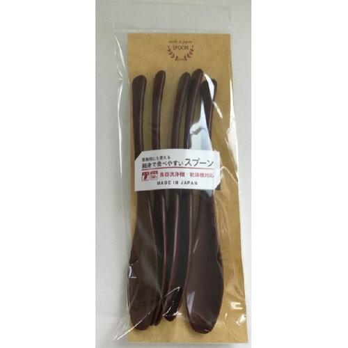 サンライフ 細身PPランチスプーン5P グロッシーレッド (S-03366)【入数:180】