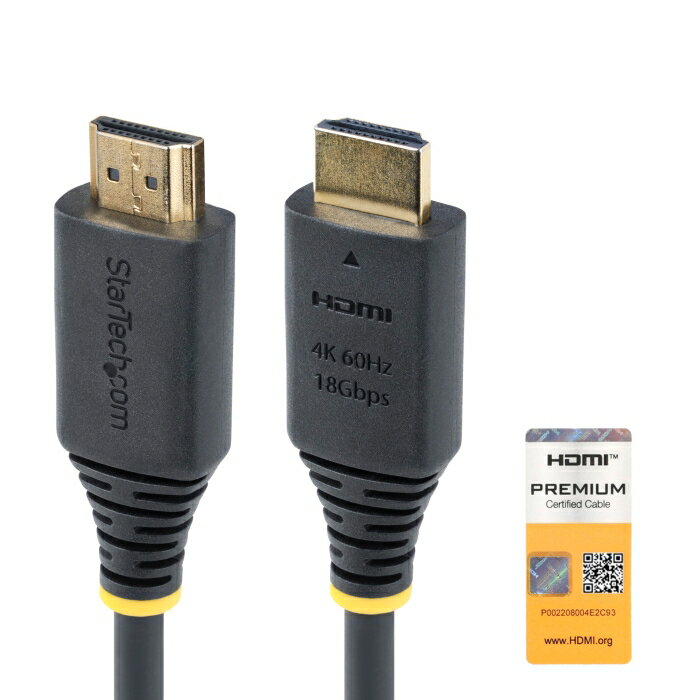 Hdmi Cable - STARTECH.COM HDMI 2.0ケーブル/30cm/4K60Hz/ハイスピードHDMI/オス・オス/BK(HDMI2-CABLE-4K60-30C)