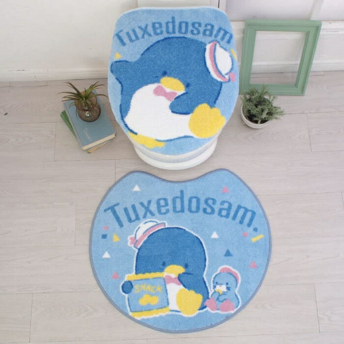 バード トイレ2点セット(洗浄・暖房便座用フタカバー＆トイレマット) サンリオ タ...