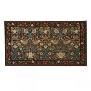 川島織物セルコン Morris Design Studio イチゴドロボウ マット 約67×120cm FH1709A BR ブラウン (2241061)