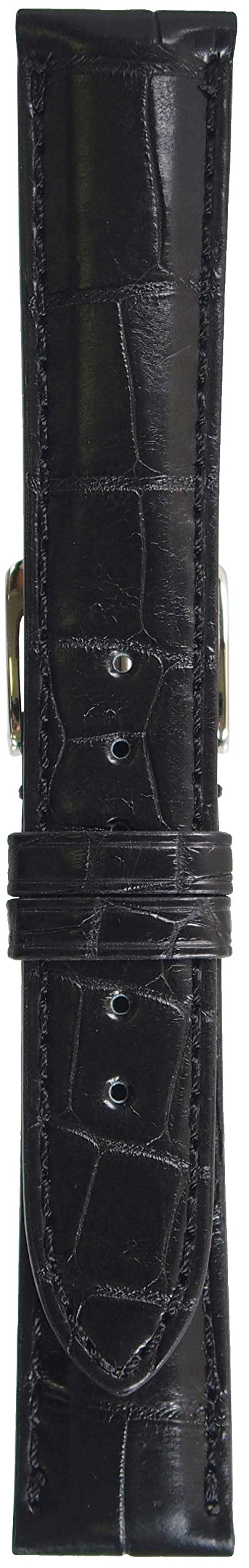 Other - ミモザ(Mimosa) MIMOSA(ミモザ) 時計バンド クロコマット 22mm ブラック (美錠:銀) WRM-A22 (1561309)