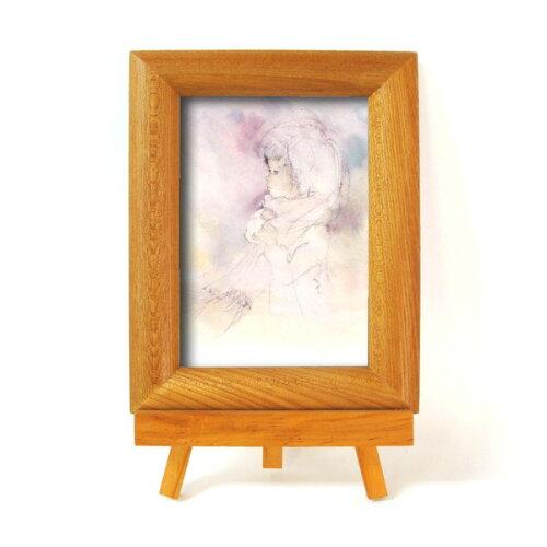 太田アート ナチュラルイーゼル付(ちひろ絵はがき一枚入り) 1433040・マフラーをし...