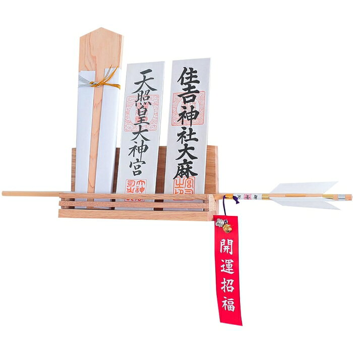 &nbsp;メーカー&nbsp;静岡木工&nbsp;商品カテゴリ&nbsp;仏具・神具＞神棚&nbsp;発送目安&nbsp;1週間以内に発送予定&nbsp;お支払方法&nbsp;銀行振込・クレジットカード&nbsp;送料&nbsp;送料無料&nbsp;特記事項&nbsp;&nbsp;その他&nbsp;壁掛け・置き型兼用の簡易神棚!●軽量設計で簡単に取り付けることができる神棚板です。●壁への傷を最小限に抑える設計で、石膏ボードも取付可能です。賃貸でも安心して使える設計です。●通常配られる頒布大麻を3枚お祀りすることができ、破魔矢も掛けることができます。●置き型としても壁掛けとしてもご利用いただけます。●優しく穏やかな木目、滑らかな触り心地のラバーウッドを使用しています。※破魔矢、お神札は付属しません。※メーカーの都合により、パッケージ・仕様等は予告なく変更になる場合がございます。神棚外寸:W255×D58×H117mm神棚内寸:W239×D33mm内容量:1台