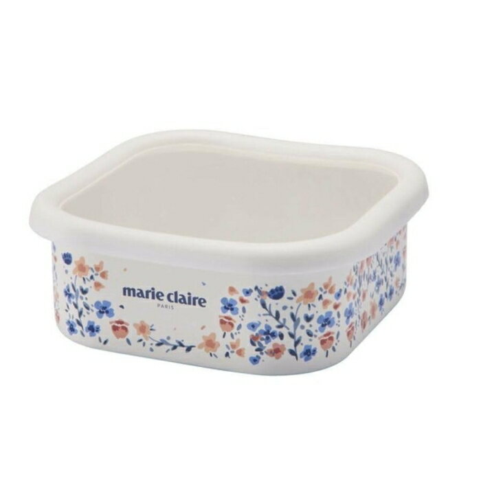 豊琺瑯(Yutaka Horo) マリ・クレール ホーロースクエアストッカー・L/冷蔵庫 保存 容器 常備菜 お惣菜 おかず 漬物 ギフト (MCY-15)