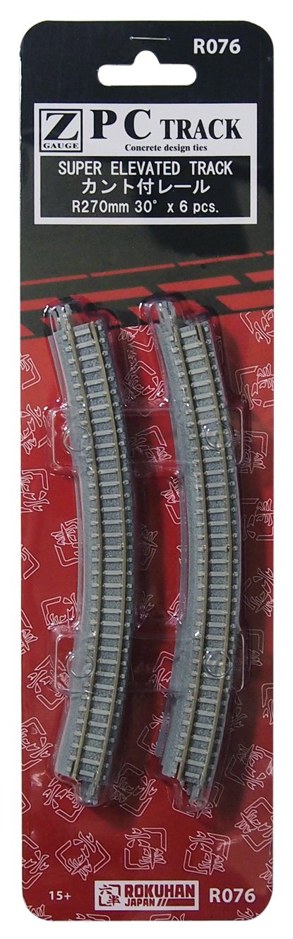 ロクハン(Rokuhan) PC カント付レール R270-30度6本入り R076 (1519906)