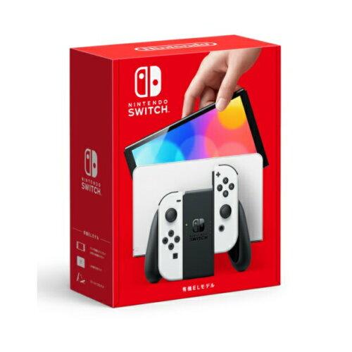&nbsp;メーカー&nbsp;任天堂 NINTENDO&nbsp;商品カテゴリ&nbsp;Nintendo Switch＞本体&nbsp;発送目安&nbsp;翌日までに発送（休業日除く）&nbsp;お支払方法&nbsp;銀行振込・クレジットカード&nbsp;送料&nbsp;送料無料&nbsp;特記事項&nbsp;&nbsp;その他&nbsp;※※※※※※※※※※※※※※※※※ 仕様 ※※※※※※※※※※※※※※※※※タイプ 据え置き/携帯ゲーム機ストレージ容量 64GB入出力端子 USB Type-C端子 x1/ヘッドホンマイク端子×1/microSD・microSDHC・microSDXCメモリーカードx1ディスプレイサイズ 7インチ駆動時間(目安) 約4.5〜9時間充電時間 約3時間※本体をスリープして充電したときの時間です。オンライン対応 ○サイズ 縦102mm×横242mm×厚さ13.9mm(Joy-Con取り付け時)※最大の厚さは28.4mm重量 約320g(Joy-Con取り付け時：約420g)カラー ホワイト