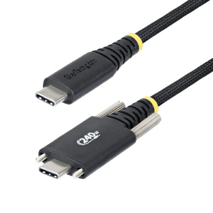 STARTECH.COM USBケーブル/C-C/2m/パネルマウント/USB 2.0/240W 5A PD(S2CEPR2M-USBSL-CABLE)