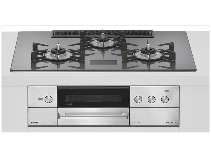 樂天商城 - RINNAI リンナイ リンナイ(Rinnai) ビルトインガスコンロ 都市ガス用 両側強火タイプ 3口 75cm RHS72W38M15VNSTW-13A ツイードシルバー DELICIA(都市ガス用)