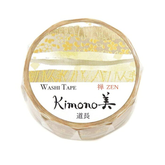 カミイソ産商 【2025年新作】Kimono美 マスキングテープ 道長(みちなが) 15mm×7m巻 【和柄】 (GR3067)【入数:20】