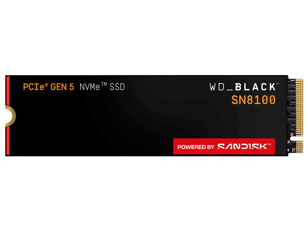 SANDISK Western Digital WD_BLACK SN8100 SSD M.2 PCIe Gen 5 x4 with NVM Express 4TB WDS400T1X0M(WDS400T1X0M)