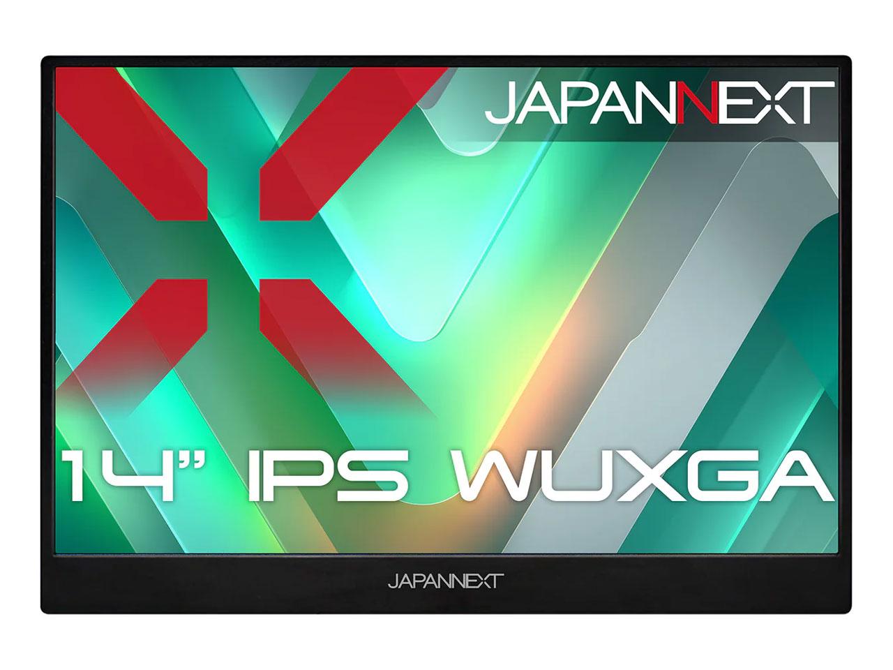 JAPANNEXT 液晶ディスプレイ 14型/1920×1200/miniHDMI×1、USB-C×2/ブラック/スピーカー有/2年保証