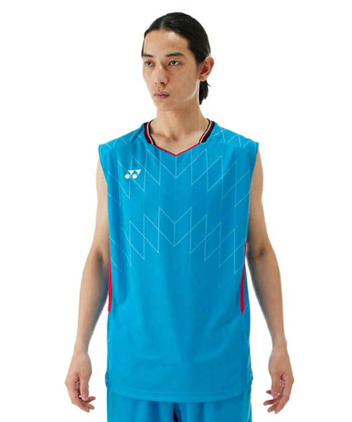 樂天商城 - YONEX ヨネックス メンズゲームシャツ(ノースリーブ) (10699) [色 : セルリアンブルー] [サイズ : SS]