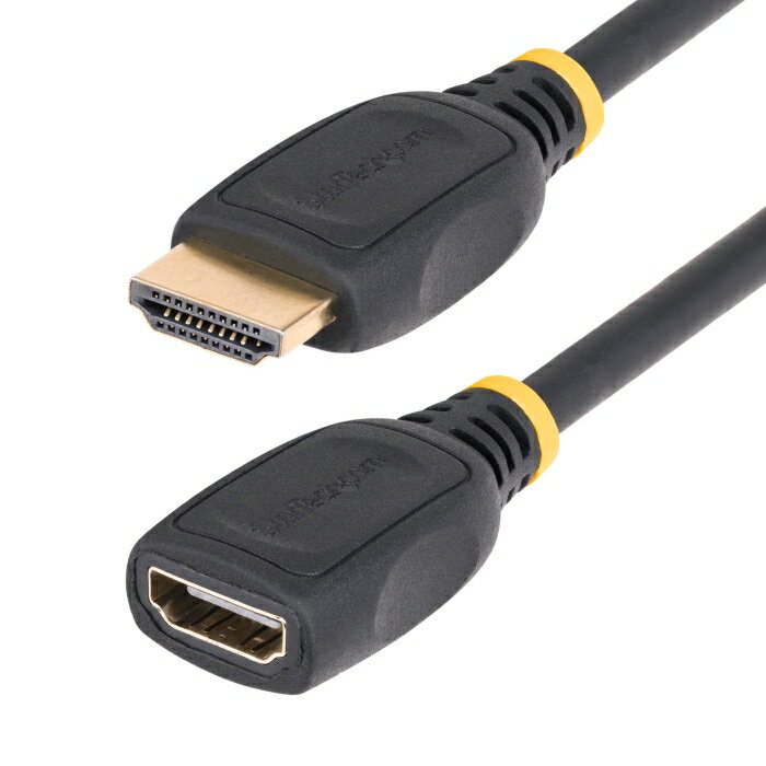 STARTECH.COM HDMI 2.0延長ケーブル/2m/4K60Hz/オス - メス/ブラック(HD2MF6FL)