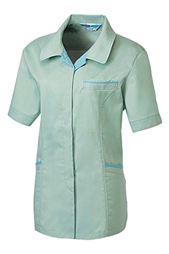 Work Clothes - SOWA ソーワ 桑和 422 レディース半袖スモック Mサイズ モスグリーン(107) (2130123)